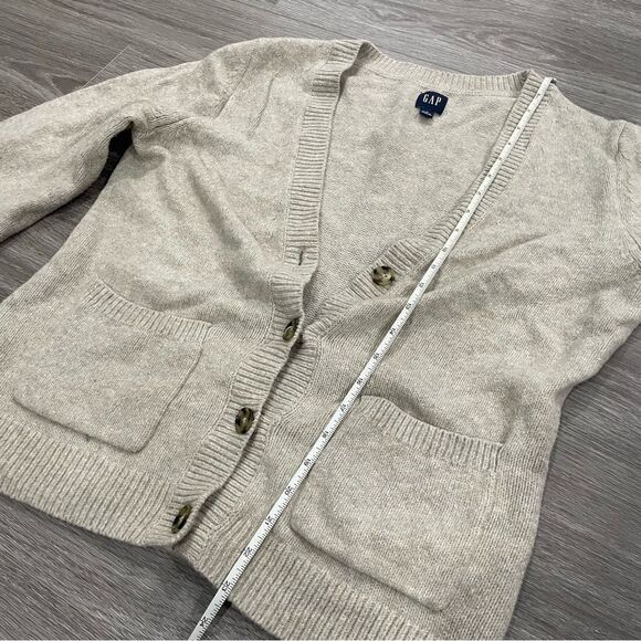 Gap cashsoft oatmeal cardigan m - Picture 6 of 7